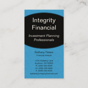 Executive Curves Business Card, Bright Blue Card