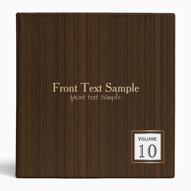 Executive Design - Dark Brown Texture Print Binder (Front)