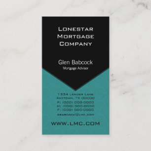 Executive Edge Business Card, Teal Card
