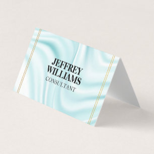 Executive Gold Double Border Silky Drapery Business Card