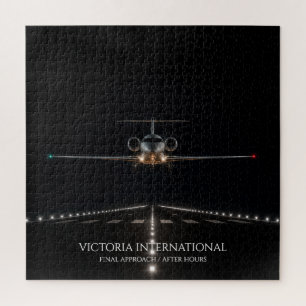 Executive Luxury Jet Arrival After Hours Jigsaw Puzzle