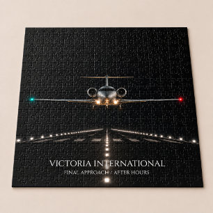 Executive Luxury Jet Arrival After Hours Jigsaw Puzzle