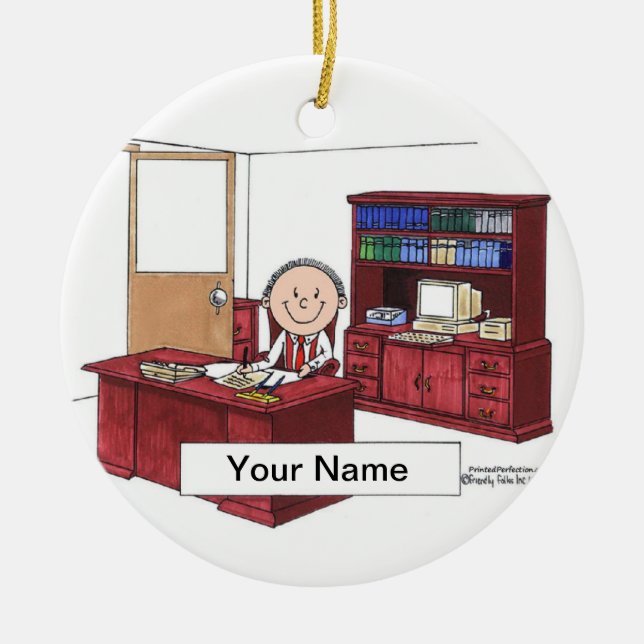 Executive - Male Ceramic Ornament (Front)