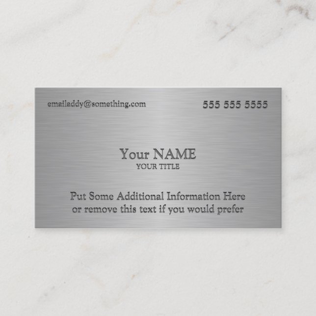Executive Metallic Texture Print Business Card (Front)