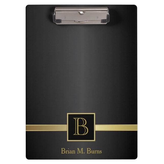 Executive Monogram Design Clipboard (Front)