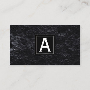 Executive   Monogram   Slate Corporate Business Card