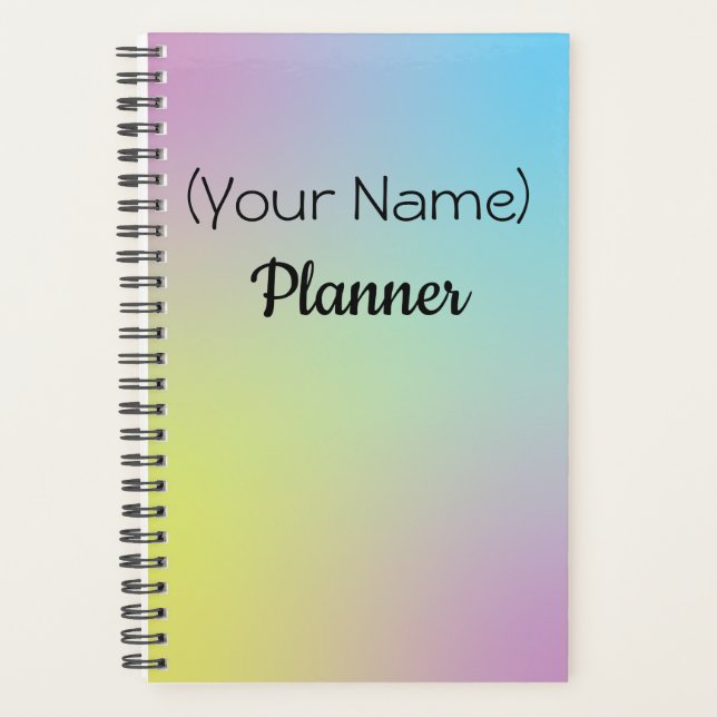  Executive Pastel Planner – Custom Name Cover (Front)