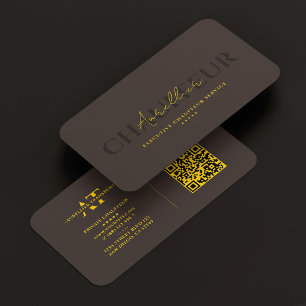 Executive Private Chauffeur Yellow Espresso Modern Business Card