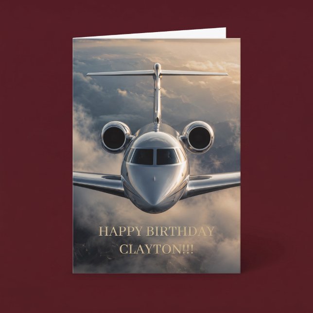 Executive Private Jet Birthday Card (Creator Uploaded)