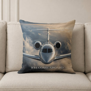 Executive Private Jet Throw Pillow