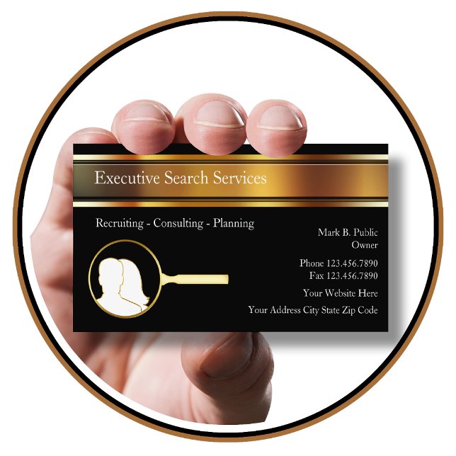 Executive Search Employment Agency Business Cards (Creator Uploaded)