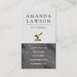 Executive Series Marble Gavel Law Appointment Card