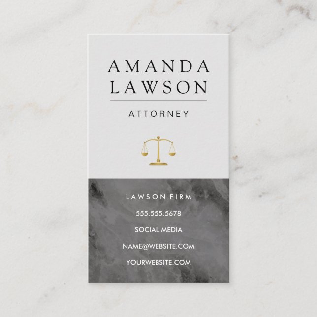 Executive Series | Marble Law Appointment Card (Front)