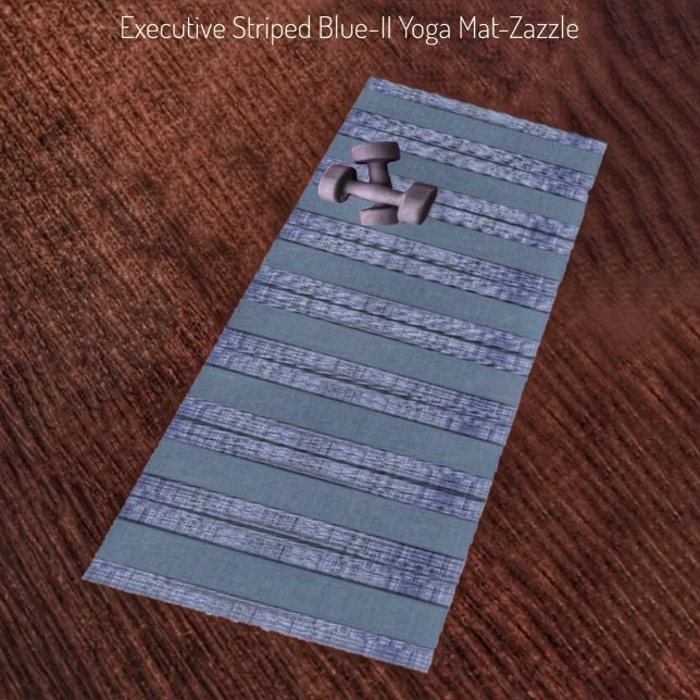 Executive Striped-Blue-II   Yoga Mat (Creator Uploaded)