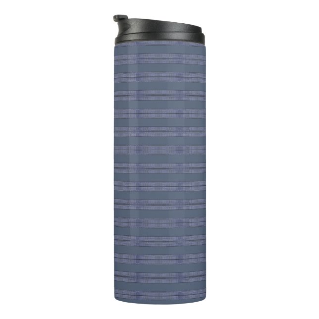 Executive Striped Blue  Thermal Tumbler (Rotated Right)