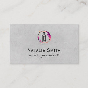 Executive Wine Bottle and Stain Business Card