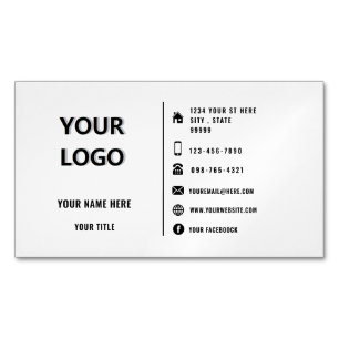 Exemple de carte de visite magnétique promotionnel