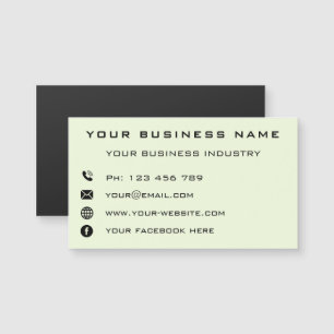 Exemple de Carte de visite magnétique promotionnel