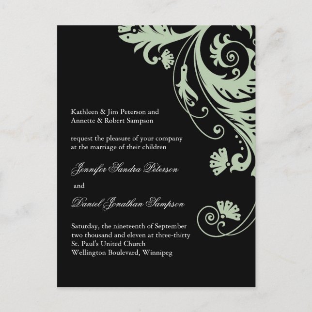Exemple de carte postale Mariage pour Jen (Devant)