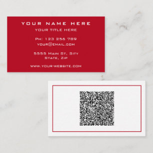 Exemple de Cartes de Visite QR Code à Personnalise