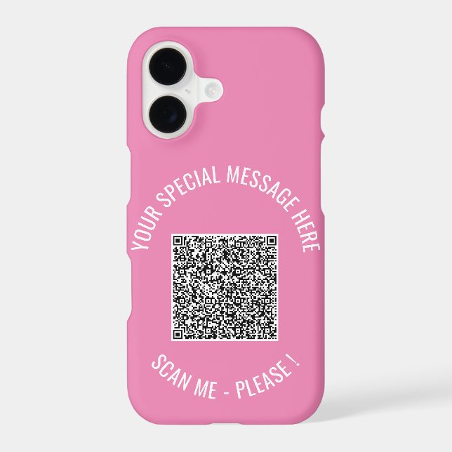 Exemple de coque iPhone avec QR Code et texte pers (Verso)