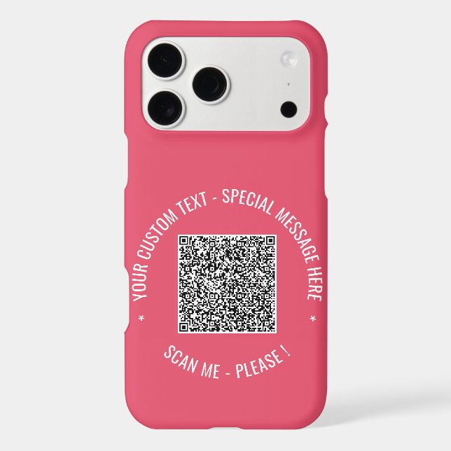 Exemple de coque iPhone avec QR Code et texte pers (Verso)