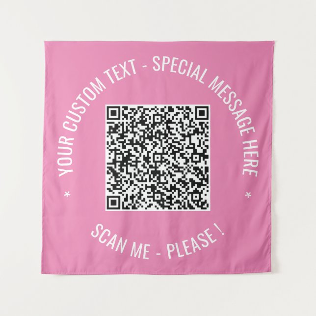 Exemple de tapisserie de code QR avec du texte per (Devant)