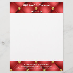 Exemple en-tête de lettre Design Red Gold