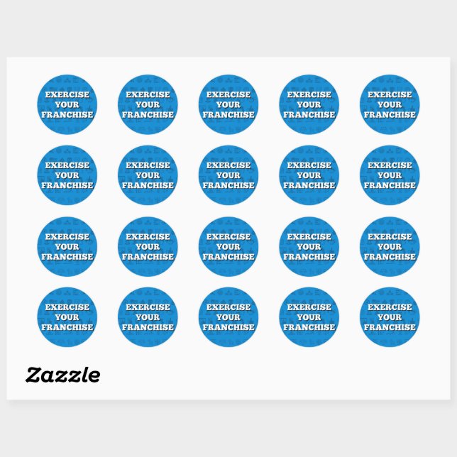 Exercez votre franchise Stickers BLUE DEMOCRAT (Feuille)