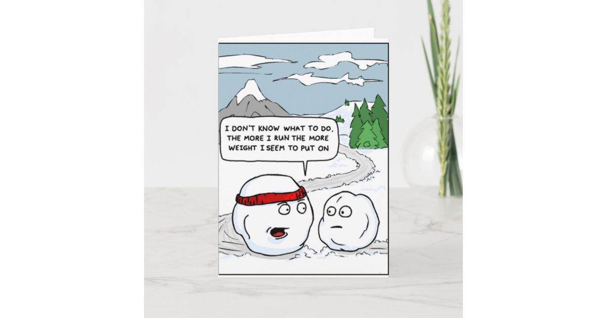 Exercice De La Carte Drole De Bonhomme De Neige Zazzle Ca