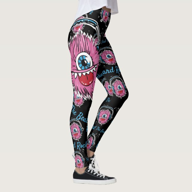 Exercice Monster de musique rose Leggings (Droite)