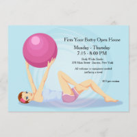 Exercise Ball Fitness Invitation