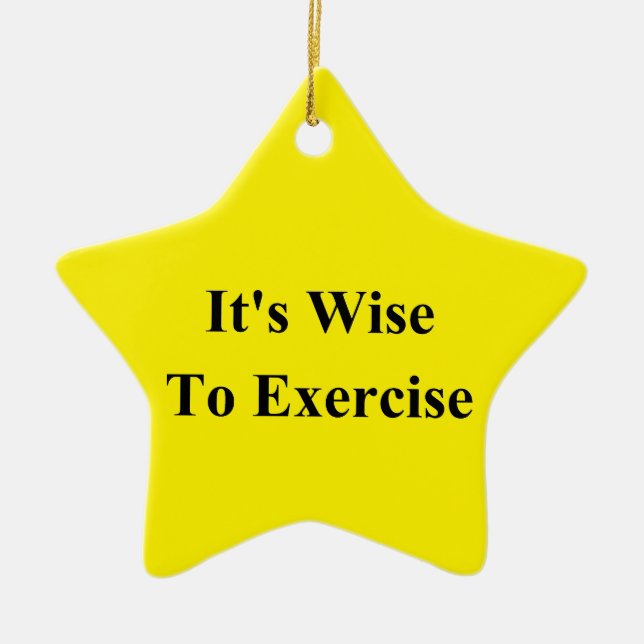 Exercise Ceramic Ornament (Front)