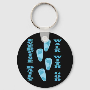 Exercise Daily - Walk with God (Matt 11:28-30) Keychain