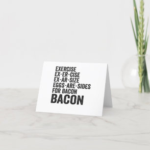 Exercise Ex-Er-Size Ex-Er-Size Eggs are Funny Gym Thank You Card