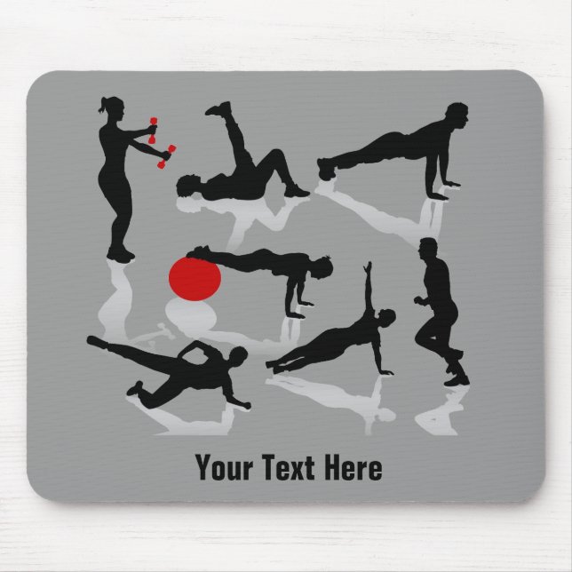 Exercise Figures (personalized) Mouse Pad (Front)