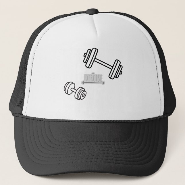  exercise & fitness trucker hat (Front)