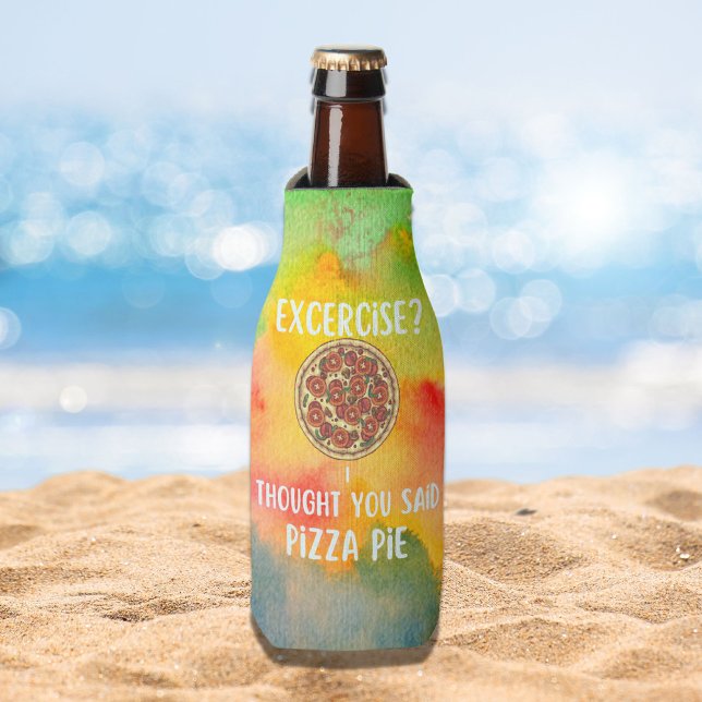 Exercise I Thought You Said Pizza Pie Funny Gym  C Bottle Cooler (Creator Uploaded)