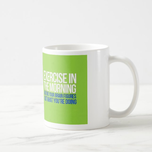 Exercise in the Morning Mug (Right)