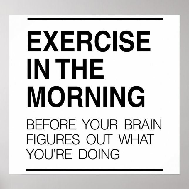 Exercise in the Morning Poster (Front)