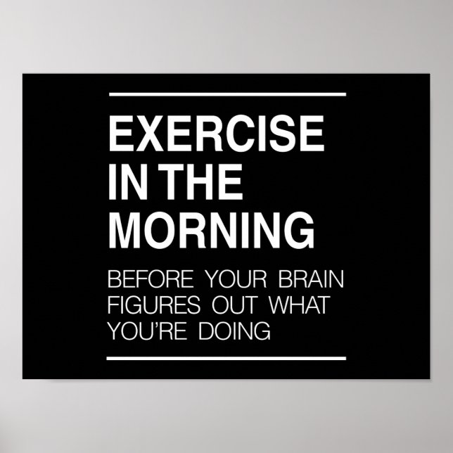 Exercise in the Morning Poster (Front)