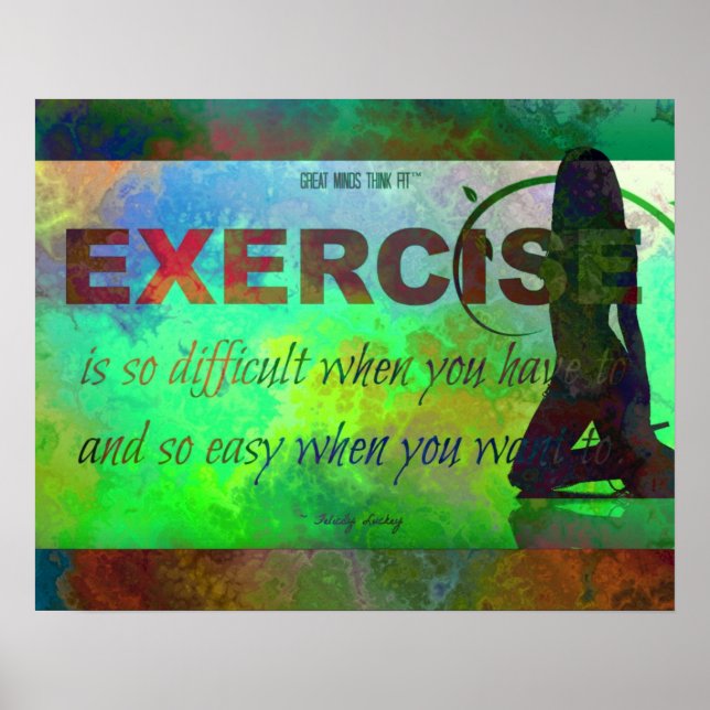 Exercise Motivation in Silhouette Poster (Front)