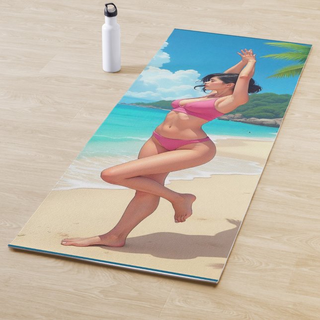 Exercise on The Beach Yoga Mat (Created out of a desire to sustainably bring the beauty of art yoga mat!)