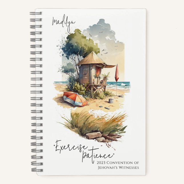 Exercise Patience Tropical Beach 2023 Convention  Notebook (Front)