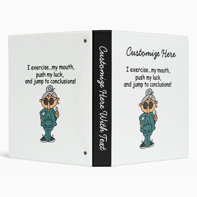 Exercise, Push, Jump Humour Binder (Background)