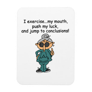 Exercise, Push, Jump Humour Magnet