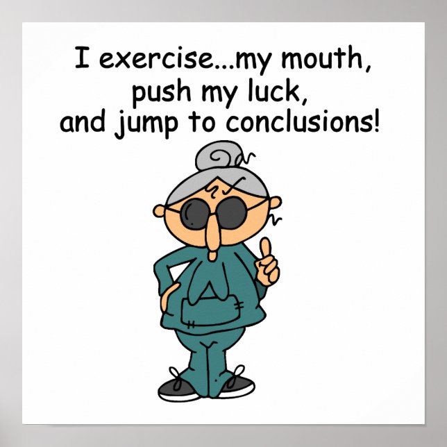 Exercise, Push, Jump Humour Poster (Front)