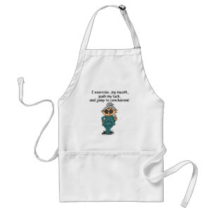Exercise, Push, Jump Humour Standard Apron