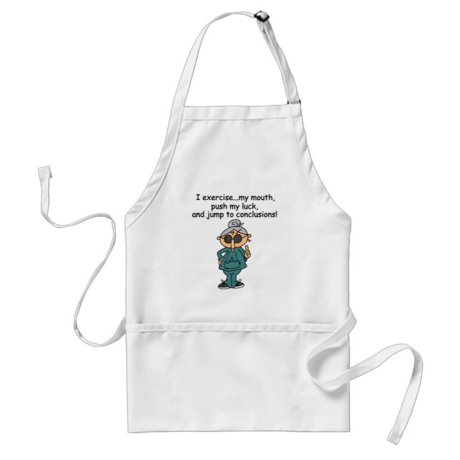 Exercise, Push, Jump Humour Standard Apron (Front)