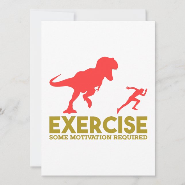 Exercise Some Motivation Required Holiday Card (Front)